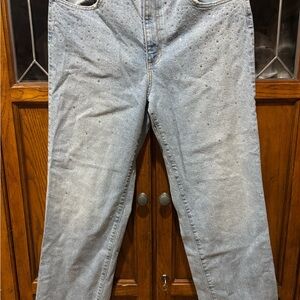 Women’s rhinestone jeans- straight leg
